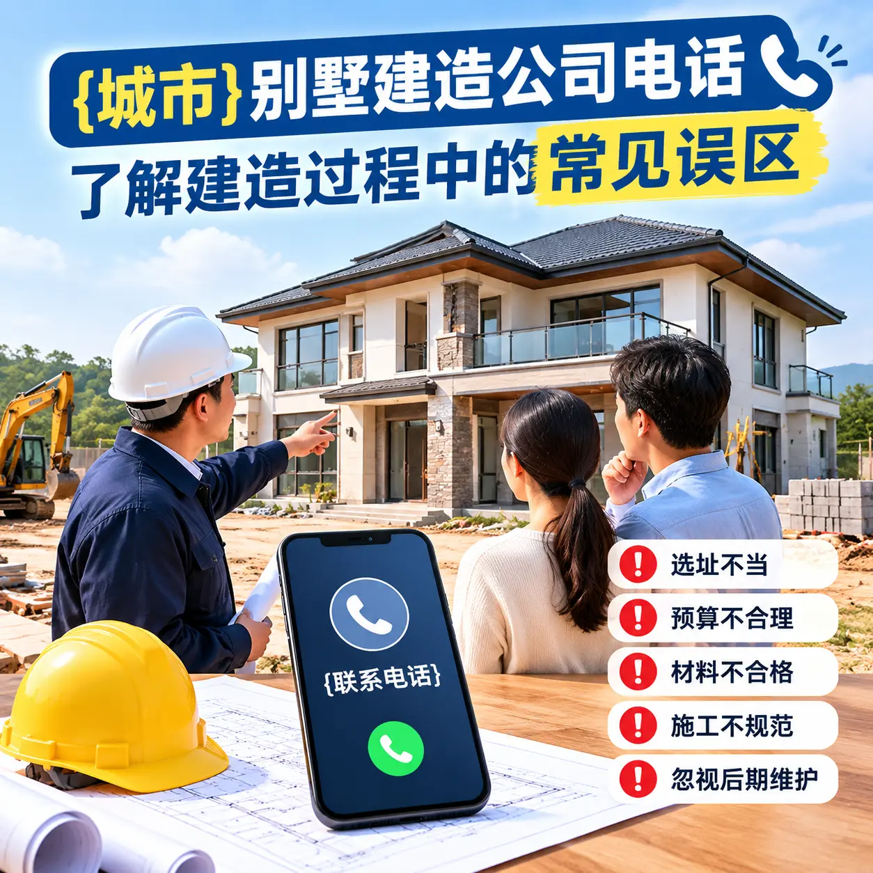 荔波别墅建造公司电话，了解建造过程中的常见误区